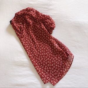 J.Crew | Floral Blouse with Ruched Sleeves